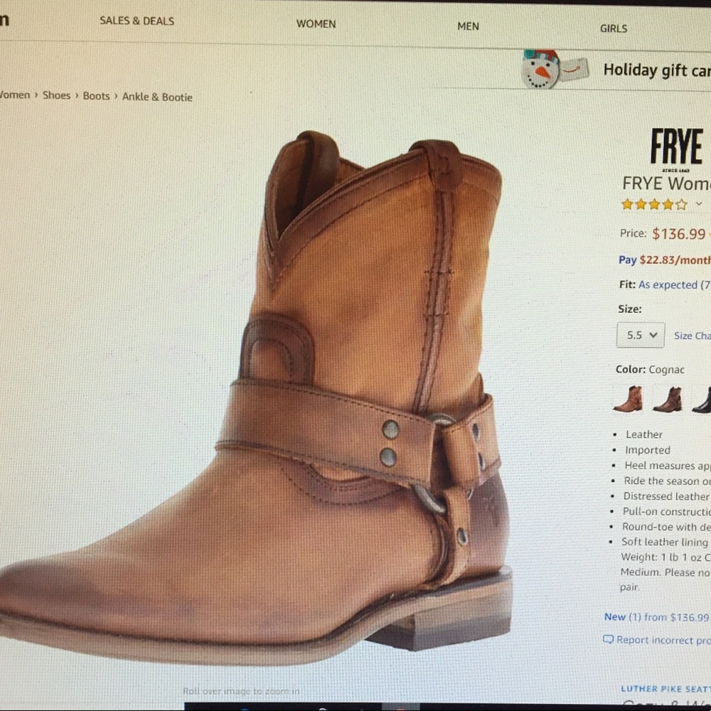 Frye Wyatt Harness Western boot